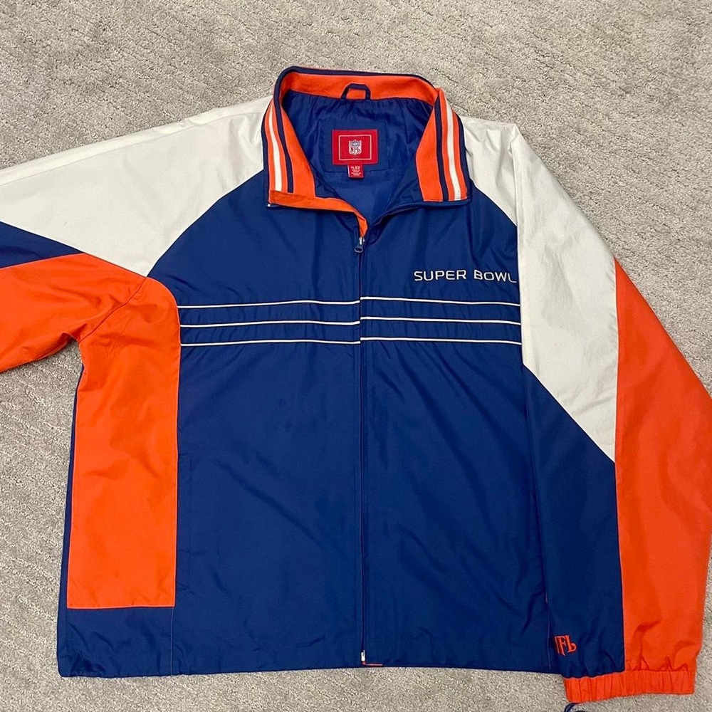 Vintage NFL Super Bowl Windbreaker Zip Up 🏈